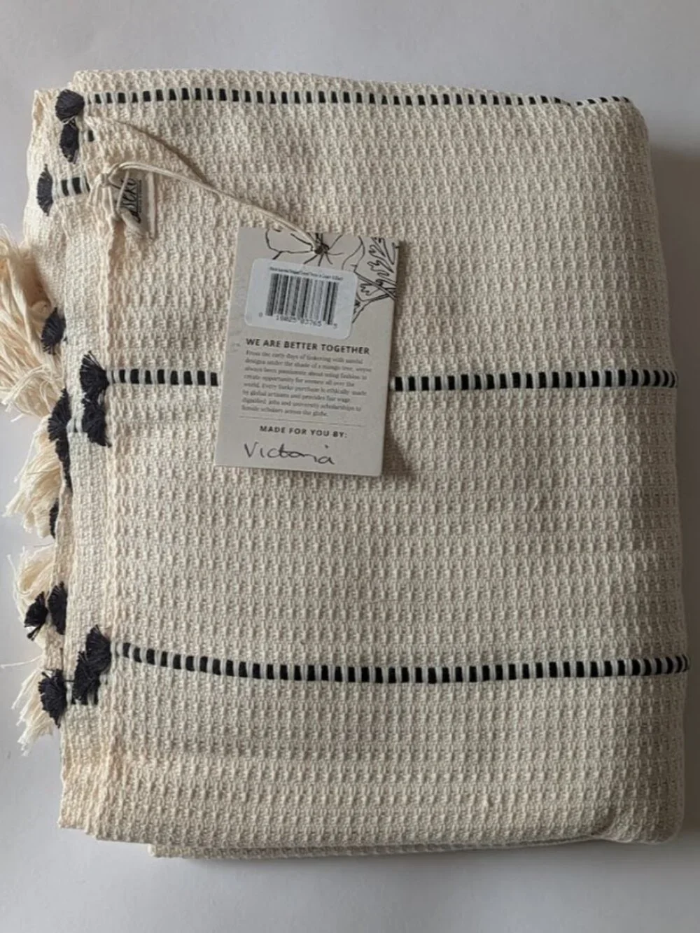 Sseko Designs Hand Loomed Towel Throw Blanket 30